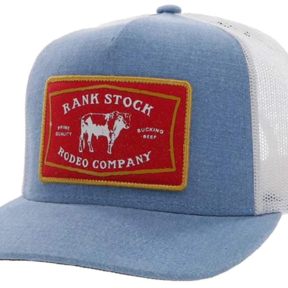Hooey "Rank Stock" Denim/White Snap Back Cap